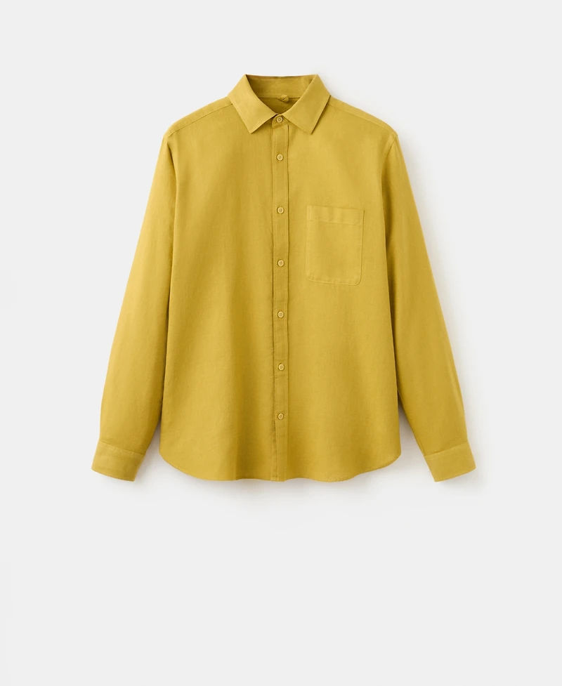 Mango Men's Pocket Linen Shirt