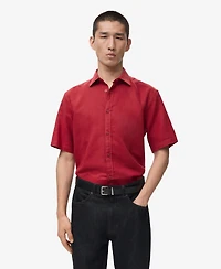 Mango Men's Short Sleeved Cotton Shirt