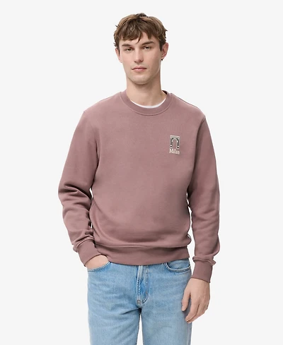 Mango Men's Printed Cotton Sweatshirt