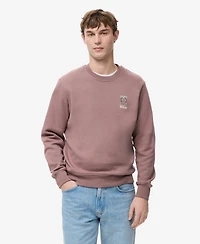 Mango Men's Printed Cotton Sweatshirt