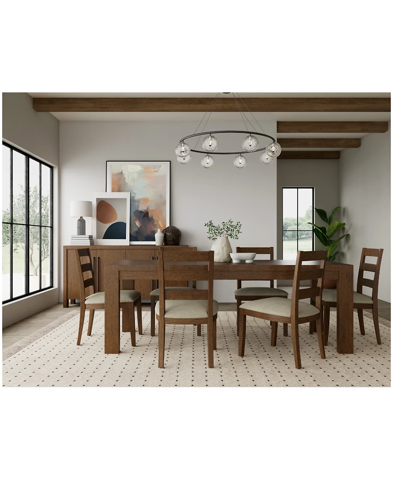 Davie Rectangular 7pc Dining Set (Table & 6 Ladder Side Chairs)