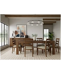Davie Rectangular 7pc Dining Set (Table & 6 Ladder Side Chairs)