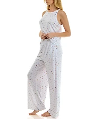 Roudelain Women's High Neck Tank Top & Pants, 2-Piece Set