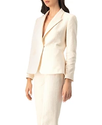 Ivonne Women's Single-Breasted Textured Tailored Blazer