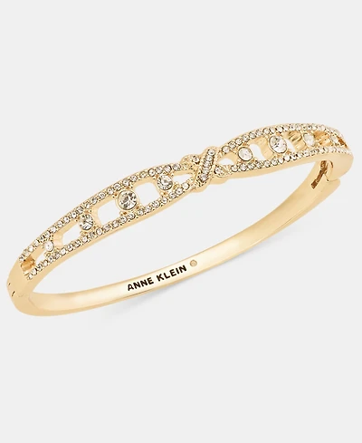 Anne Klein Crystal Openwork Bangle Bracelet
