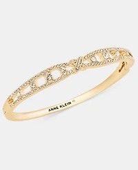 Anne Klein Crystal Openwork Bangle Bracelet