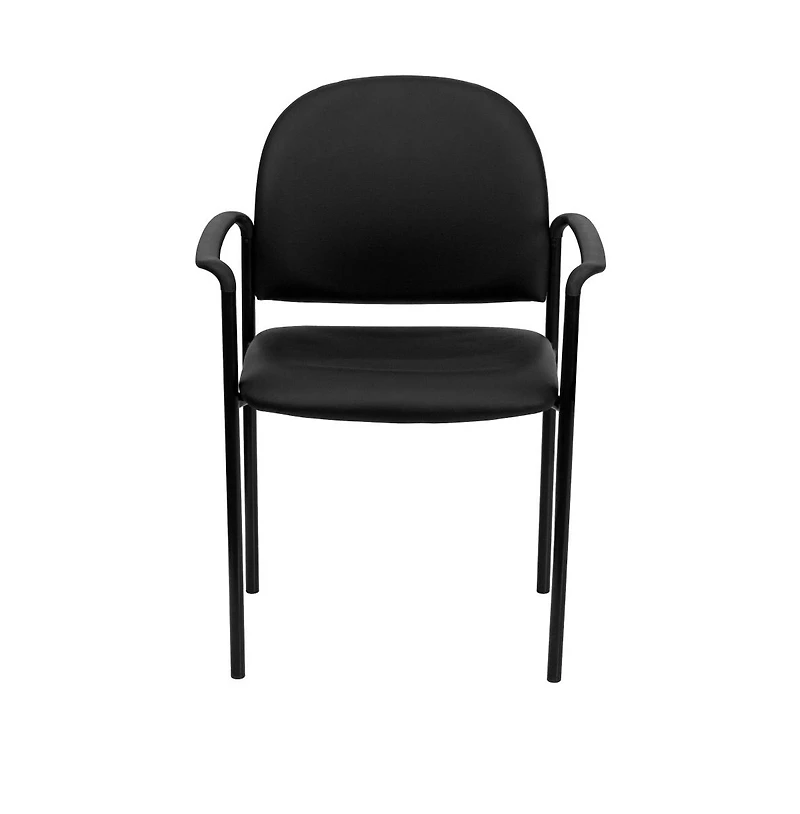Emma+Oliver Comfort Stackable Steel Side Reception Chair with Arms