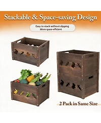 Yigii Wooden Storage Crates for Farm & Home Use