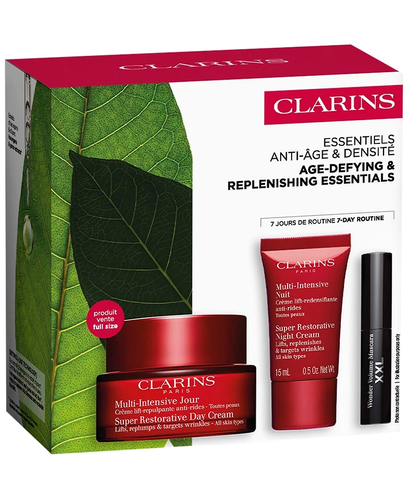 Clarins 3-Pc. Super Restorative Anti-Aging Skincare Starter Kit Set