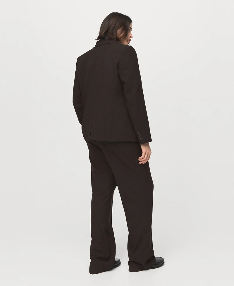 Mango Women's Straight-Fit Suit Pants