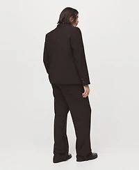 Mango Women's Straight-Fit Suit Pants