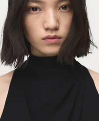 Mango Women's Bow Halter-Neck Dress