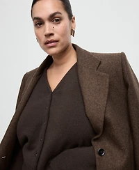 Mango Women's V-Neck Knitted Cardigan Sweater