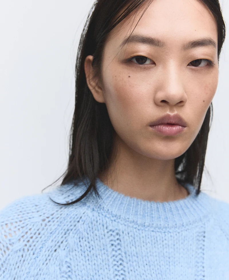 Mango Women's Braided Knitted Sweater