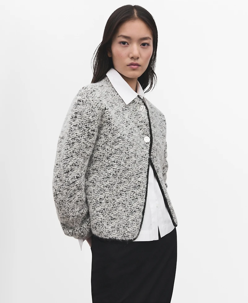 Mango Women's Flecked Cotton-Blend Jacket