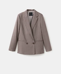 Mango Women's Double-Breasted Micro-Houndstooth Jacket
