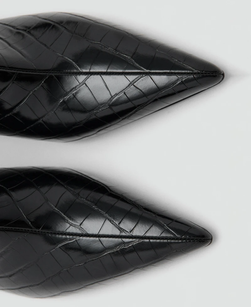 Mango Women's Croc-Effect Boots