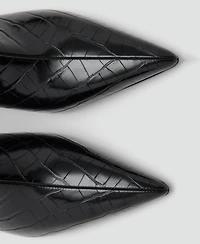 Mango Women's Croc-Effect Boots