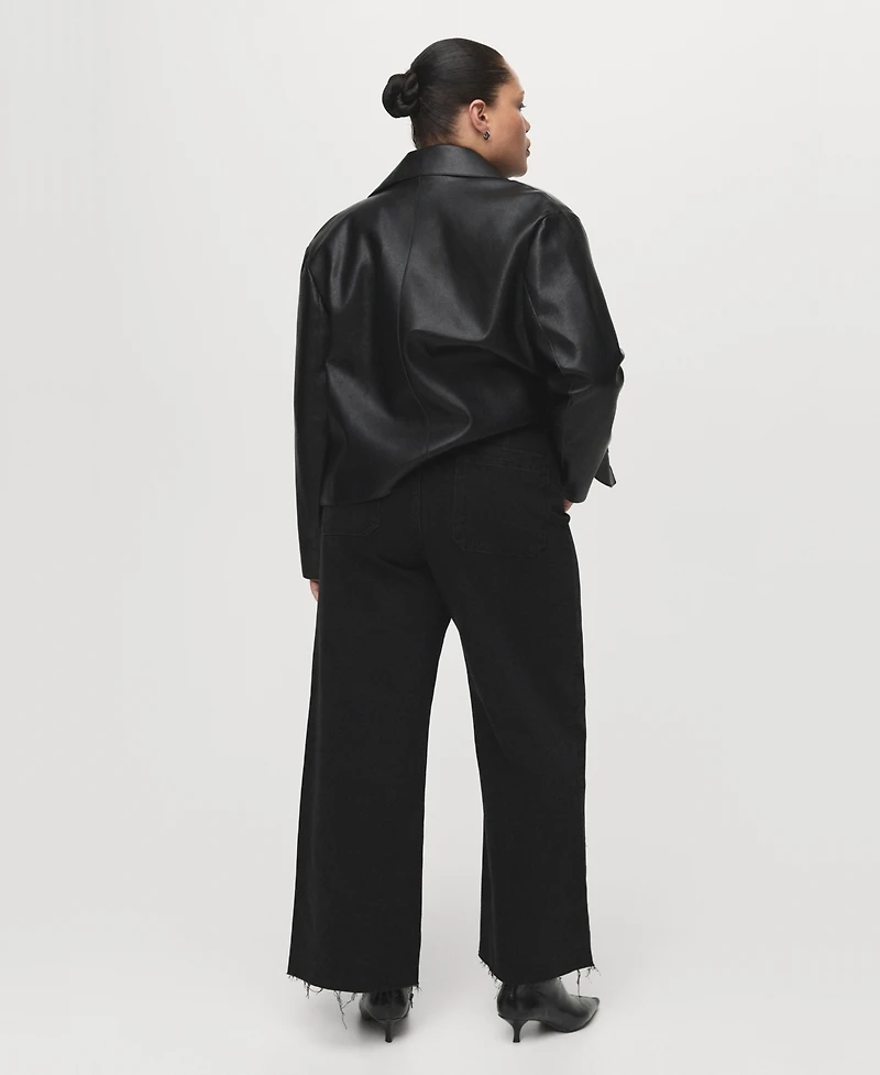 Mango Women's Catherin Culotte High-Rise Jeans