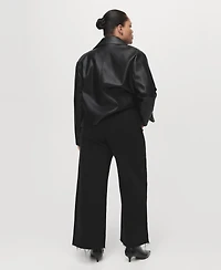 Mango Women's Catherin Culotte High-Rise Jeans