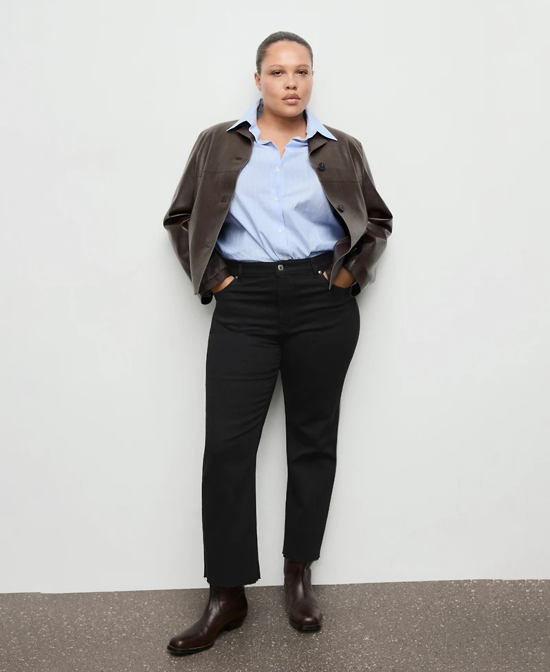 Mango Women's Sienna Flared Cropped Jeans