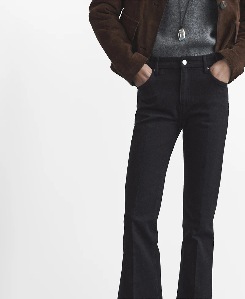 Mango Women's Violet Flared High-Rise Jeans