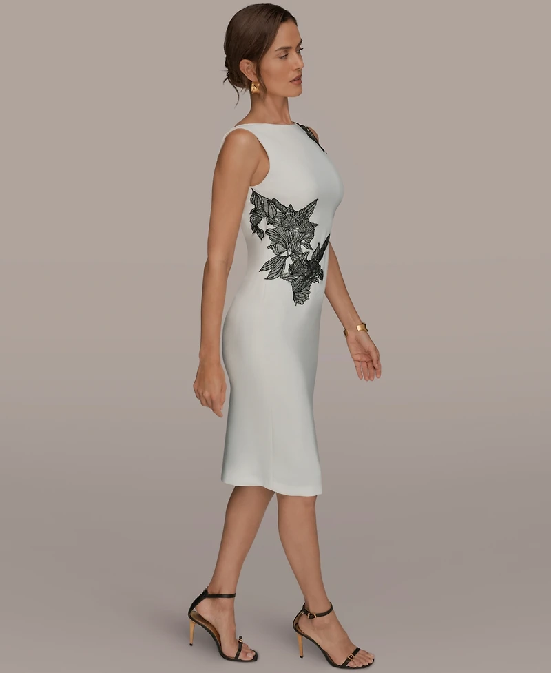 Donna Karan New York Petite Applique Detail Sheath Dress