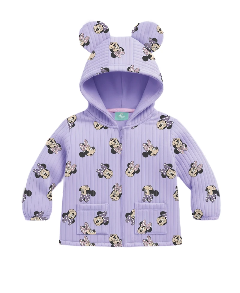 Disney Baby Girls' Minnie Mouse Bodysuit, Hooded Jacket & Pants, 3-Piece Set