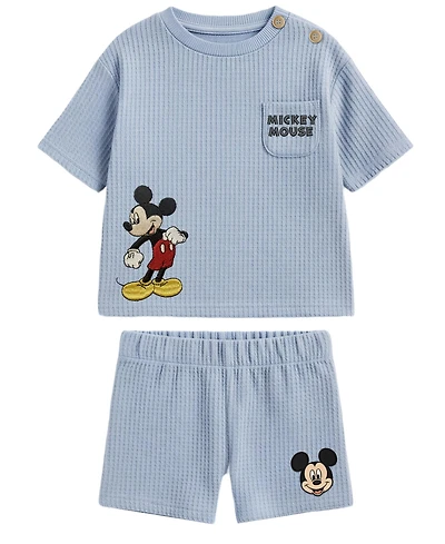 Disney Baby Boys' Mickey Mouse T-Shirt & Shorts, 2-Piece Set