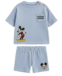 Disney Baby Boys' Mickey Mouse T-Shirt & Shorts, 2-Piece Set