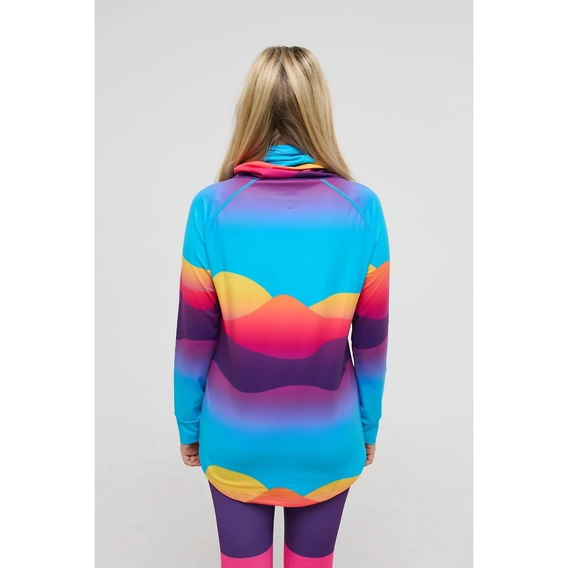 Oosc Women's High Neck Baselayer Top Mambo Sunset