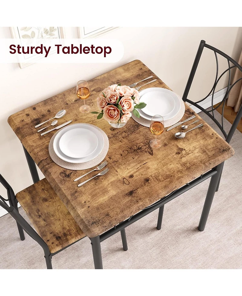 Gaomon Kitchen Table Small Dining Table Set for 2 Table and Chairs Set of 2