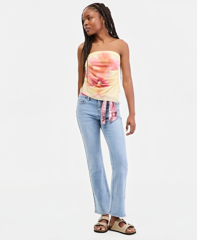 Madden Girl Juniors' Hibiscus Mesh Tube Top