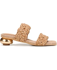 Circus Ny by Sam Edelman Women's Clover Woven Kitten-Heel Slide Sandals