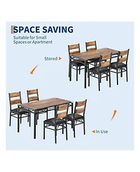 Gaomon Kitchen Table Home Dining Table Set For Wood Kitchen Table for Dining Room, Home Office