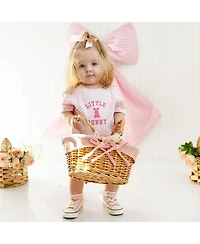 Sweet Wink Baby Girls Bunny Rose Easter Short Sleeve Romper