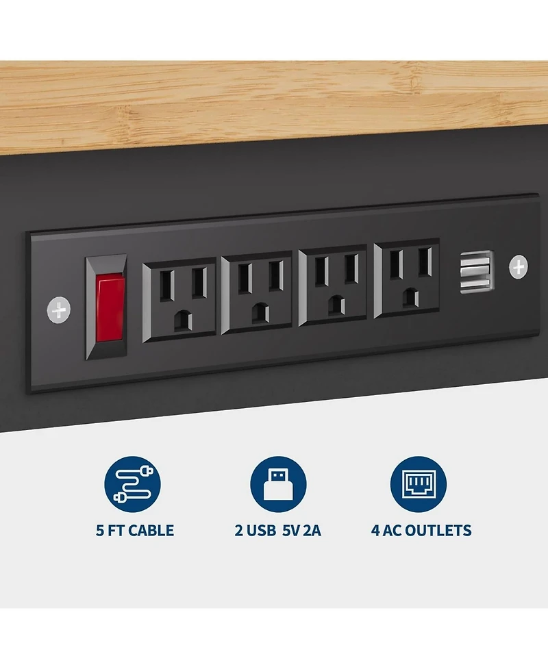 Gaomon Kitchen Table 60 Inch Heavy Duty Adjustable Workbench for Dining Room, Home Office, Living Room