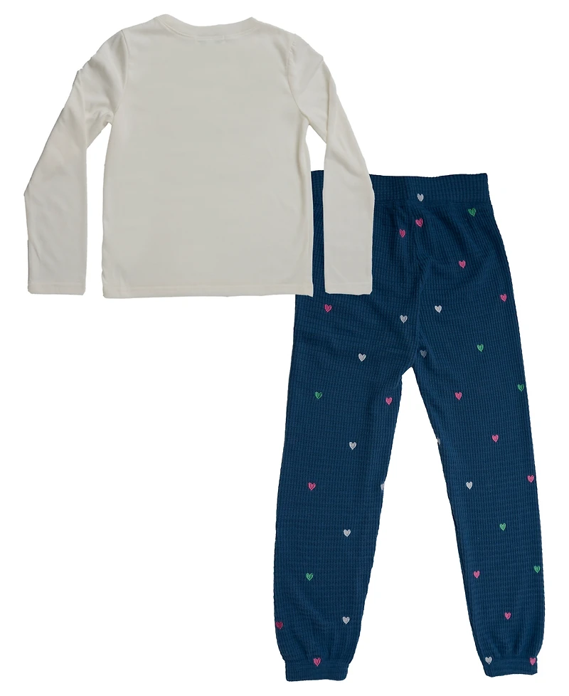 Pj Salvage Boys' 6-16 Long-Sleeve T-Shirt & Jogger Pants, 2-Piece Pajama Set