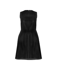 Ivonne Women's Sleeveless High Shine A-Line Dress