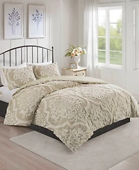 Madison Park Viola Damask 3-Pc. Comforter Set, Full/Queen
