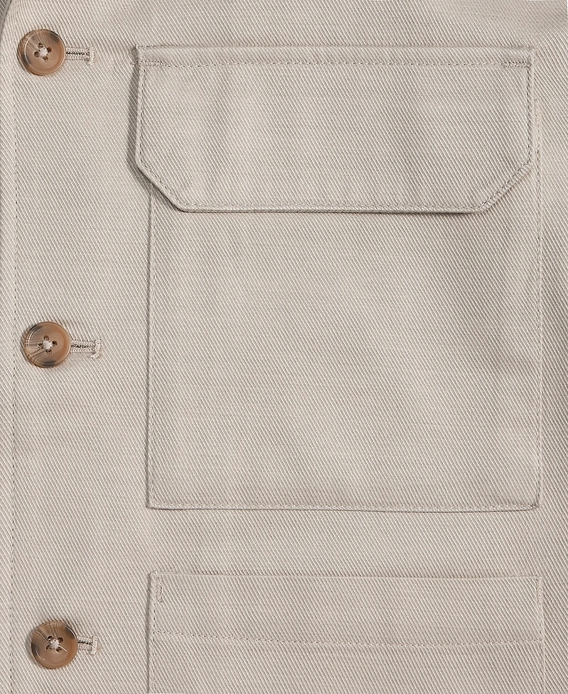 Mode of One Men's Relaxed-Fit Twill Shirt Jacket, Macy's Exclusive