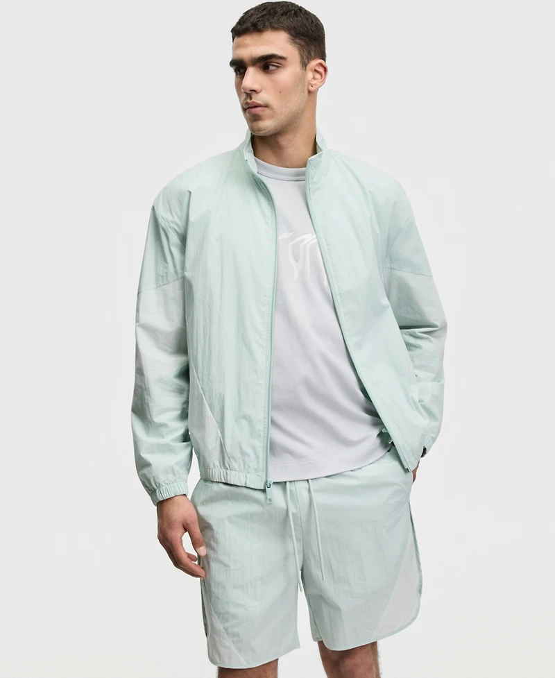 Mode of One Men's Relaxed-Fit Color Blocked Track Jacket, Macy's Exclusive