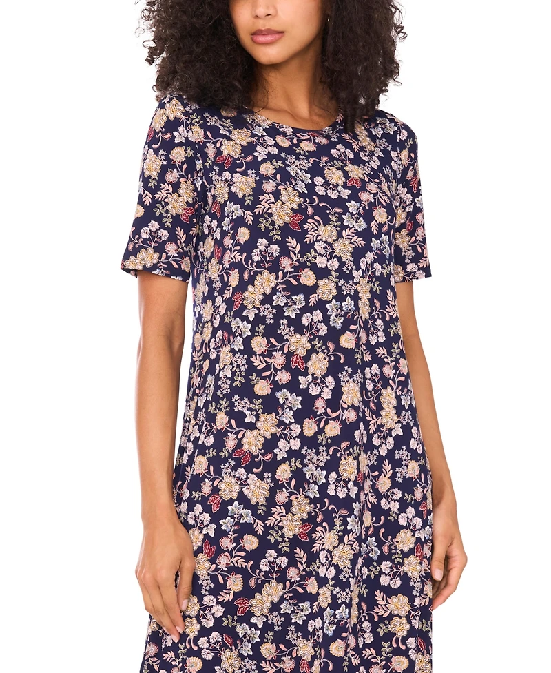 Vince Camuto Women's Crew Neck Short-Sleeve Dress