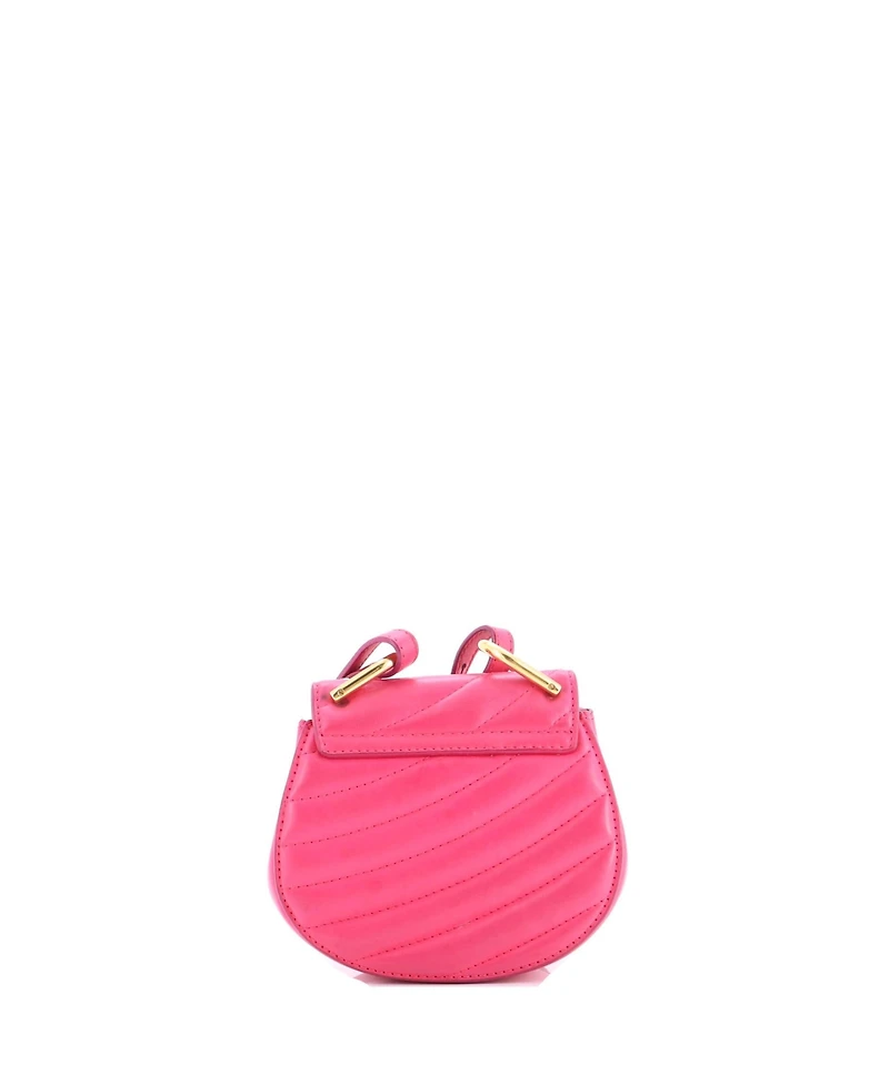 Pre-Owned Chloe Nano Drew Bijou Crossbody Bag Quilted Leather