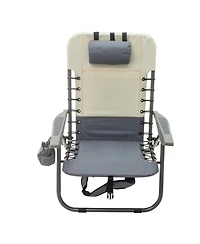 Camp & Go 2 x 2 x 3 ft Slate Lace Up Removable Backpack Chair