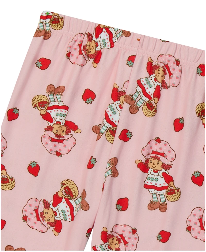 Strawberry Shortcake Girls' 4-10 Berry Cute Top and Pants, 2-Piece Pajama Set
