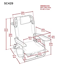 Rio Beach 2 x 2 x 2 ft Multi Kids Backpack Chair