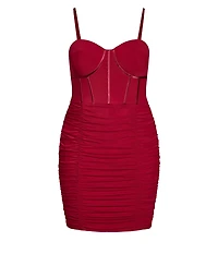 City Chic Women's Plus Girly Mesh Dress