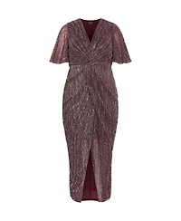 City Chic Women's Lily Sparkle Maxi Dress