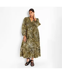 City Chic Women's Gaia Print Dress